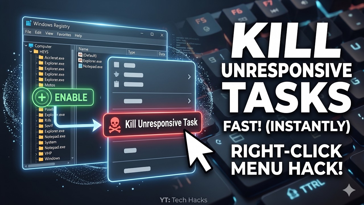 Kill Unresponsive Tasks FAST! Right Click Menu Hack