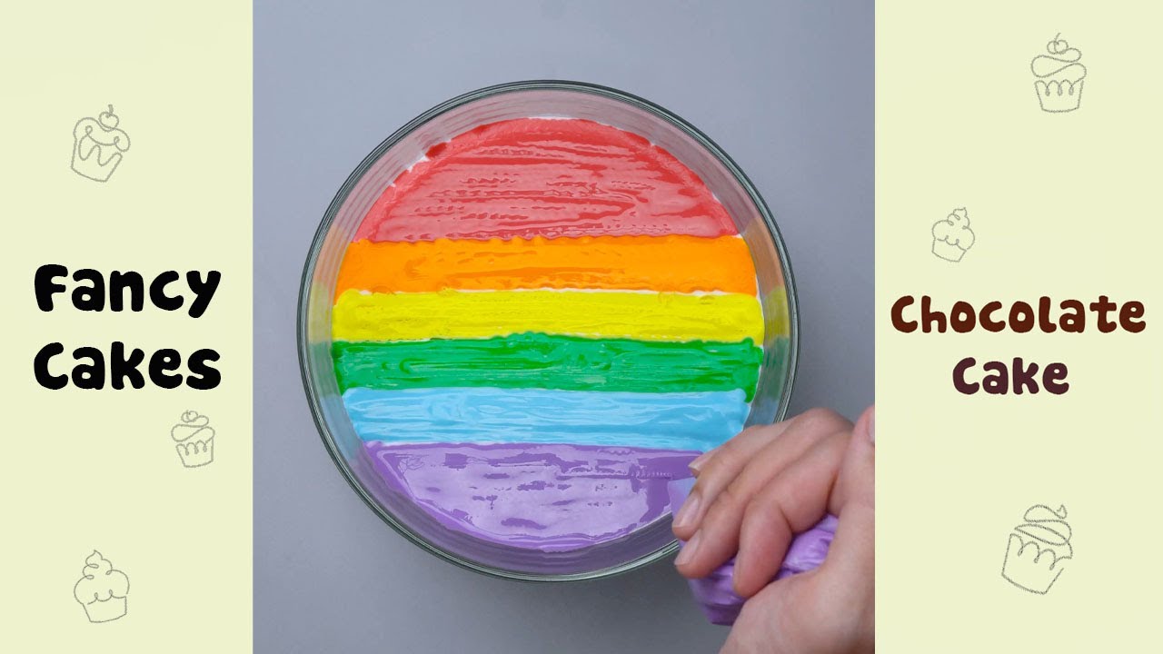 Easy Making Rainbow Chocolate Dessert