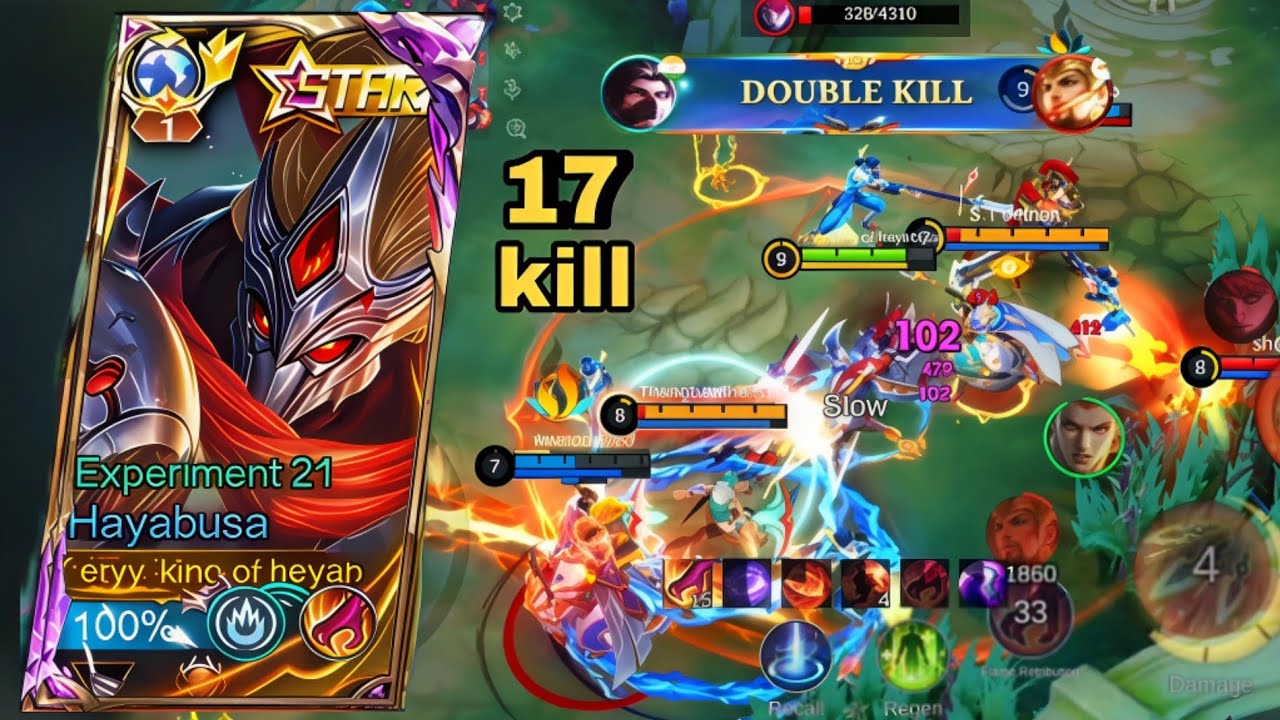 HAYABUSA EXPERIMENT 21 SKIN GAMEPLAY 17 KILL | SOLO RANK