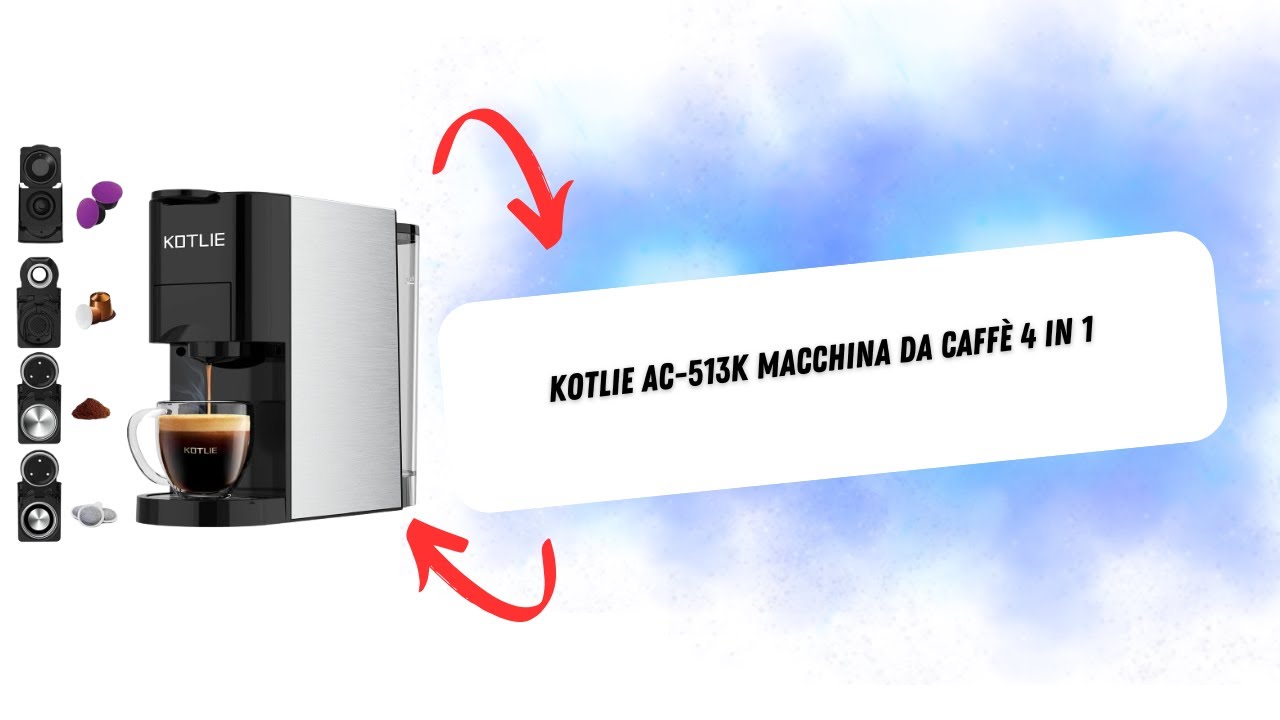 KOTLIE AC 513K Macchina da Caffè 4 in 1