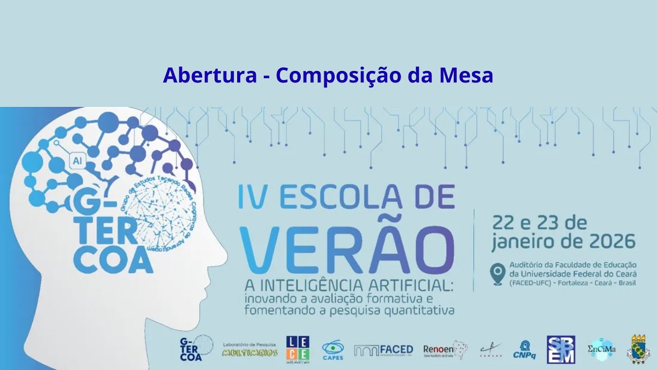 IV Escola de Verão - Mesa de abertura