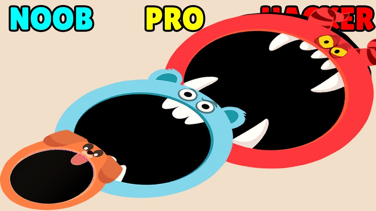 NOOB vs PRO vs HACKER in Holey Escape