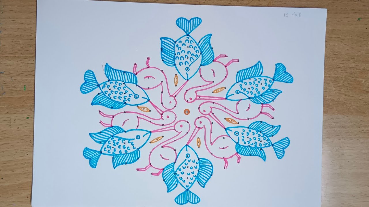Simple rangoli.. easy muggulu.. kolam 