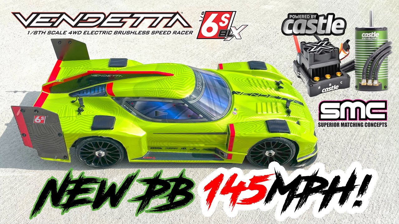 Arrma Vendetta PB 145mph!! | 1515 2200kv, MMX8S, SMC 7600 6S