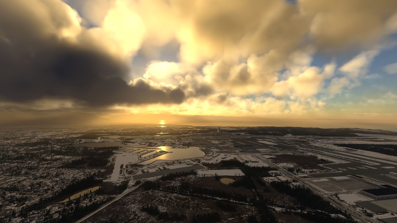 MSFS 2024 Taipei Taoyuan to a very beautiful Anchorage at Sunset (RCTP-PANC) BATC 4K BOEING 777-F