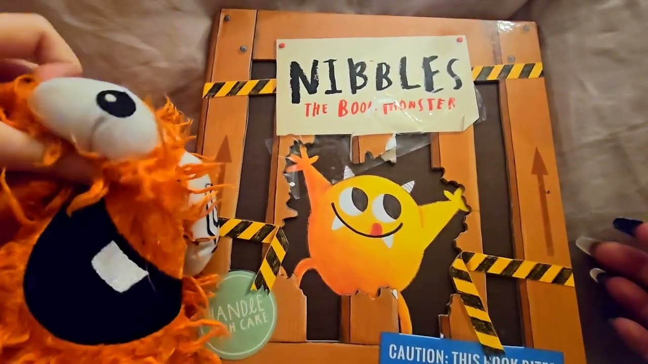 Reading the kids book: Nibbles The Book Monster