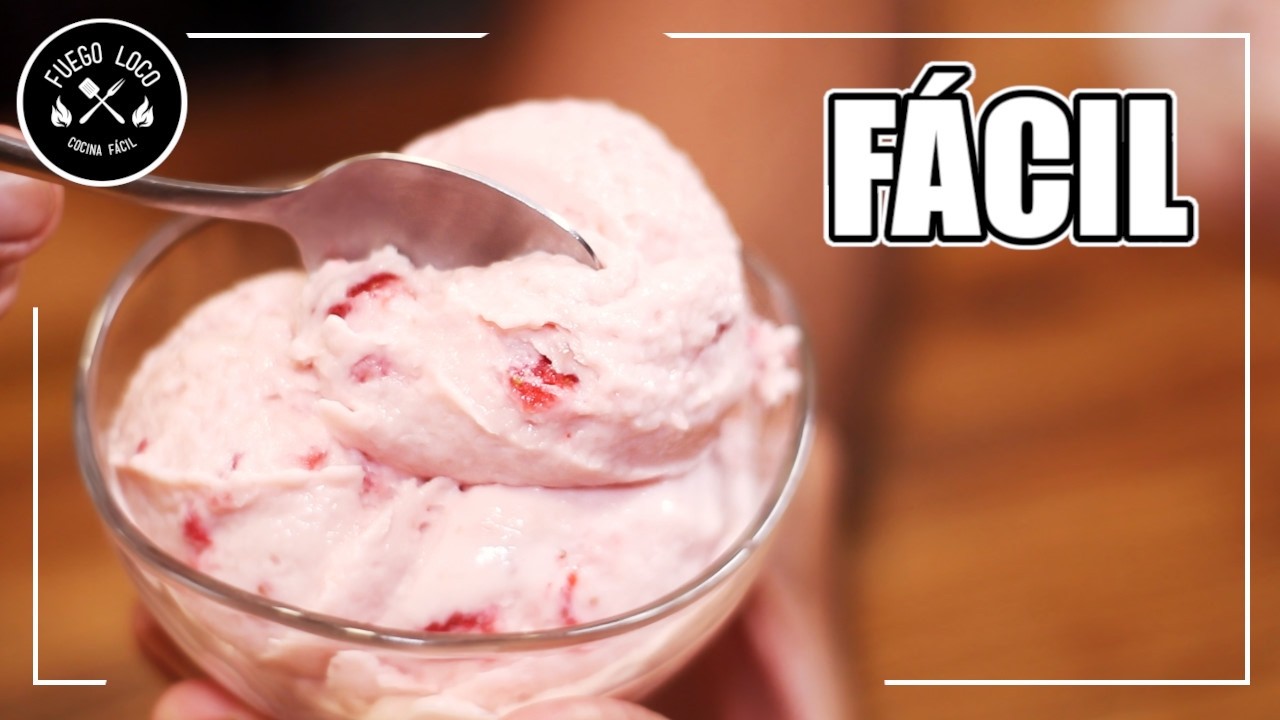 El HELADO de Yogur más CREMOSO y SALUDABLE 😍 ¡Sin máquina y SOLO 3 ING! |En Minutos!