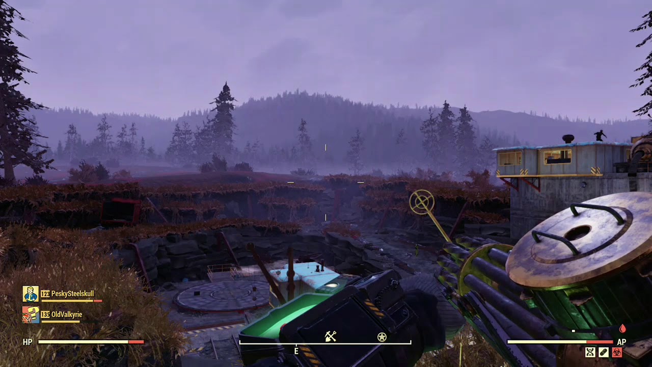 Fallout 76 2 shot explosive  gatling gun showcase