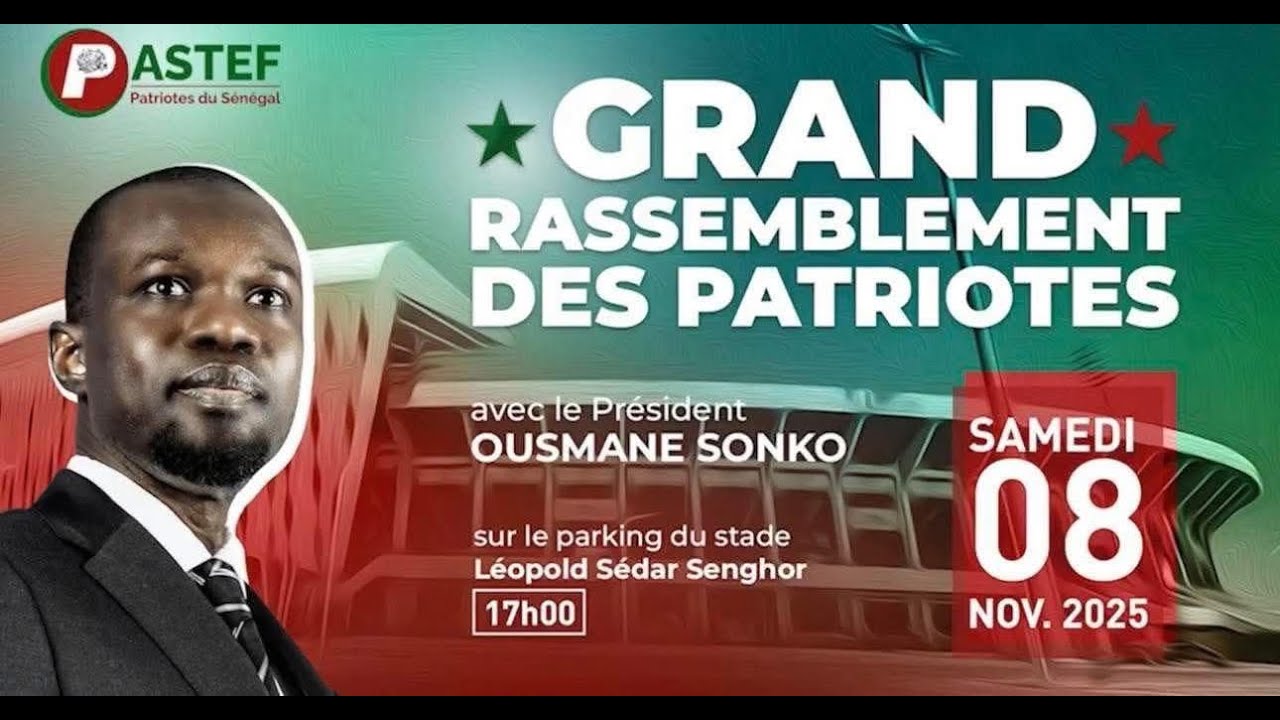EN DIRECT: GRAND RESSEMBLEMENT DES PATRIOTES AVEC PR OUSMANE SONKO