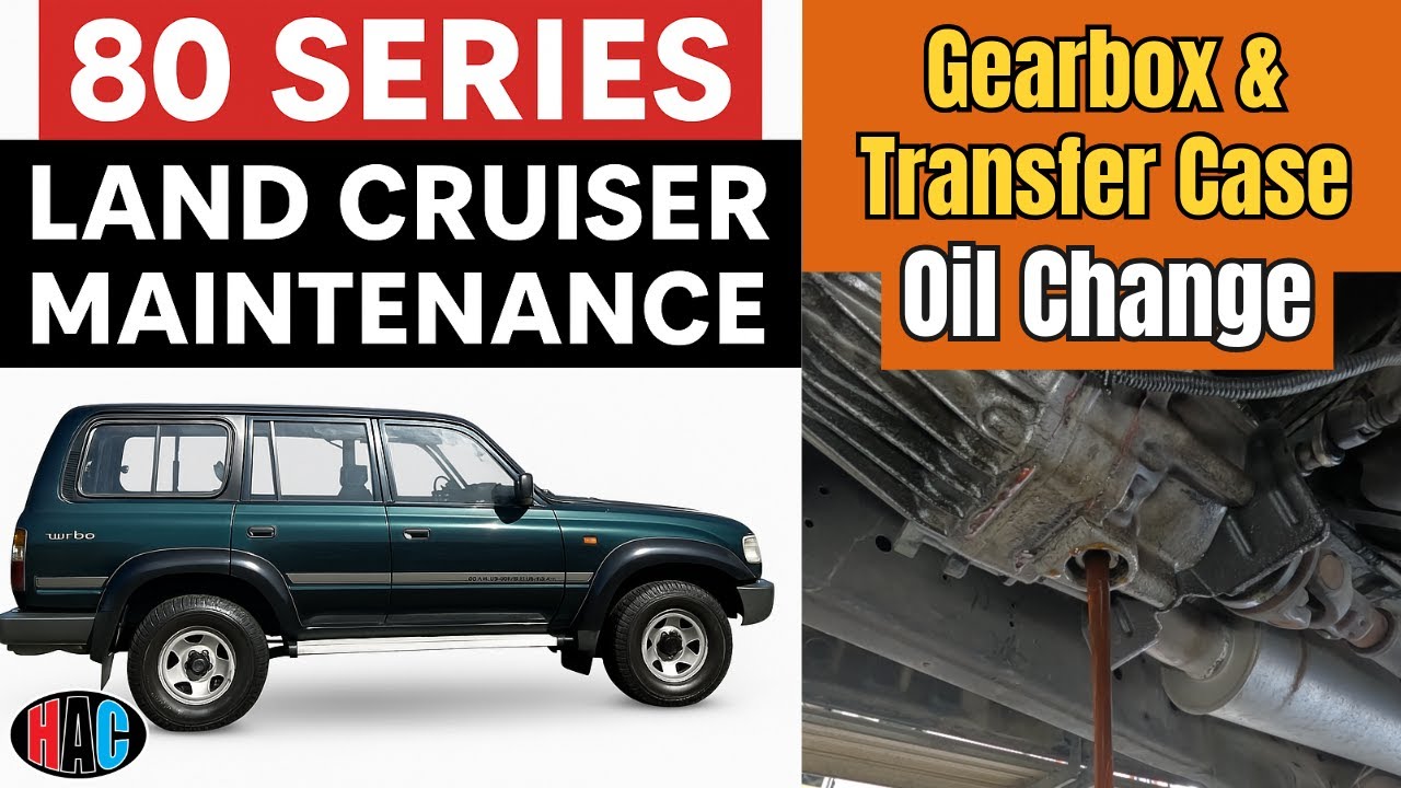 How to Change Gearbox & Transfer Case Oil – 80 Series Land Cruiser A442F  Step-by-Step DIY #toyota