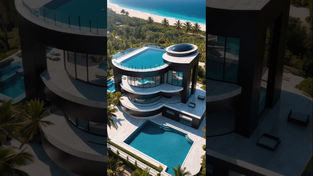 Drone Tour 🌴 Stunning Luxury Villa with Pool & Beach View