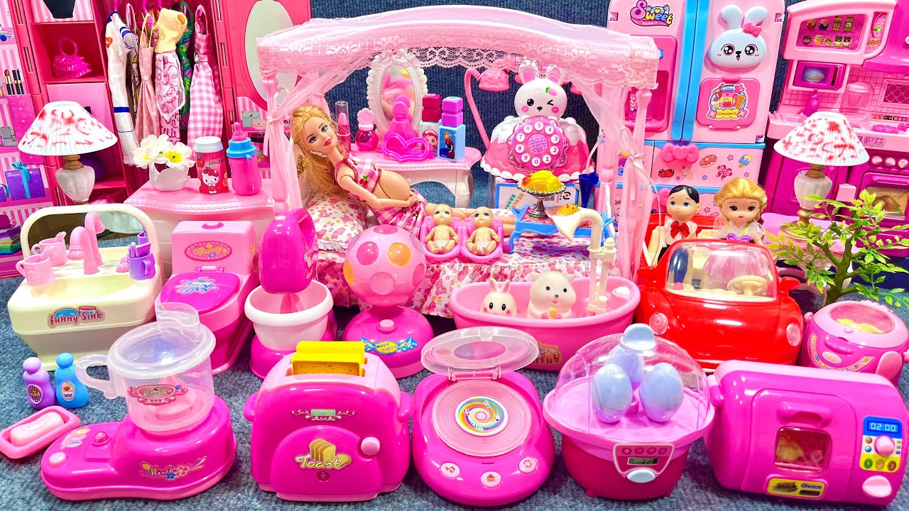 19 Minutes Satisfying with Unboxing Hello Kitty Kitchen & Bedroom Play Set Review Toys | ASMR