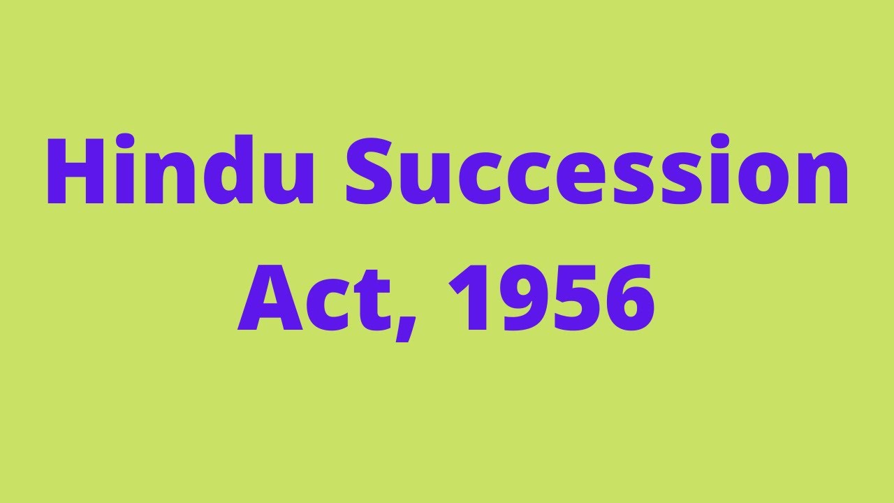 Hindu Succession Act, 1956