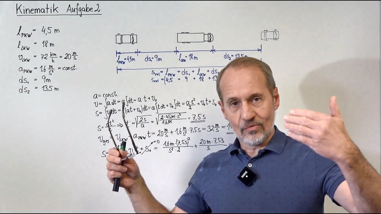 PHYSIK AUFGABEN (Kinematik) - Aufgabe 2: Gleichförmige Beschleunigung