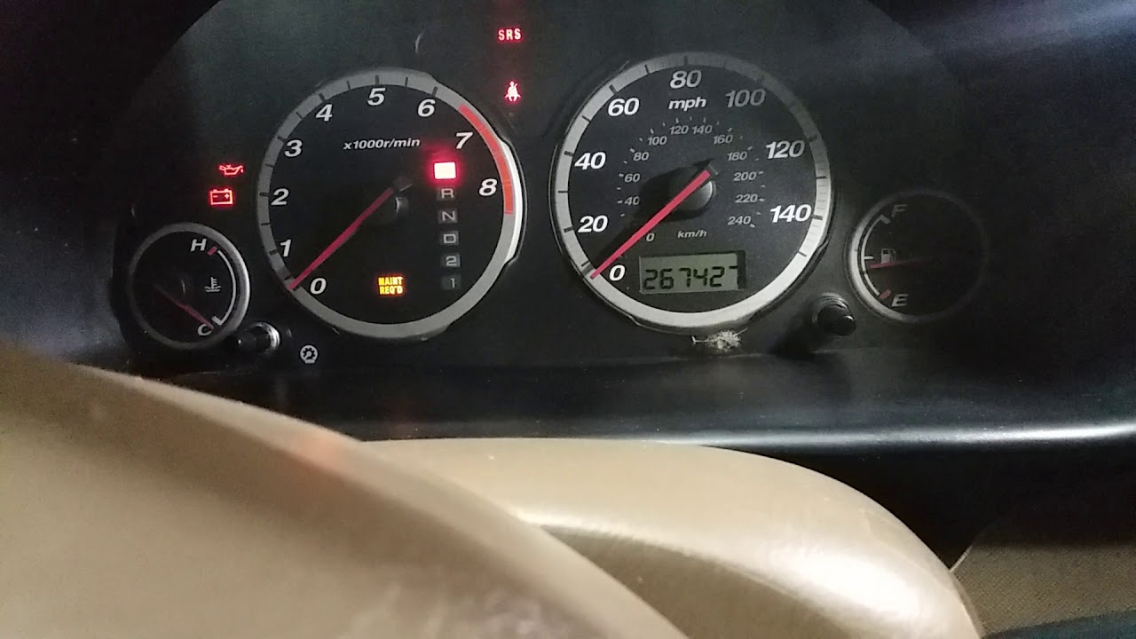 How to: Reset the Maintenance Required Light on a 2002 Honda CR-V