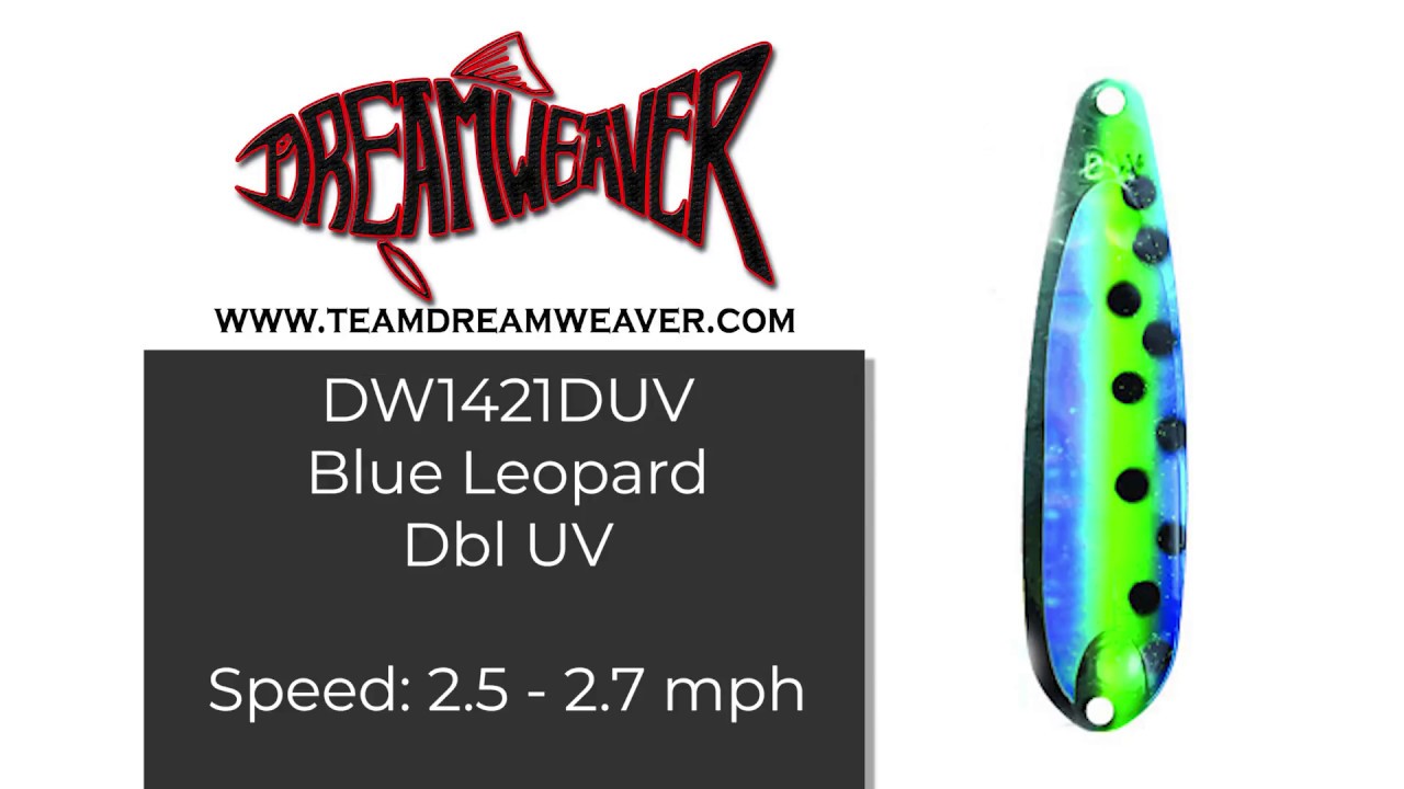REVIEW - Dreamweaver Fishing Spoon, Salmon Trolling Speed 2.5 - 2.7mph