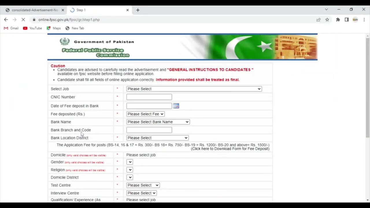 How to Apply in FPSC 2023 Vacancies Dietitian Post