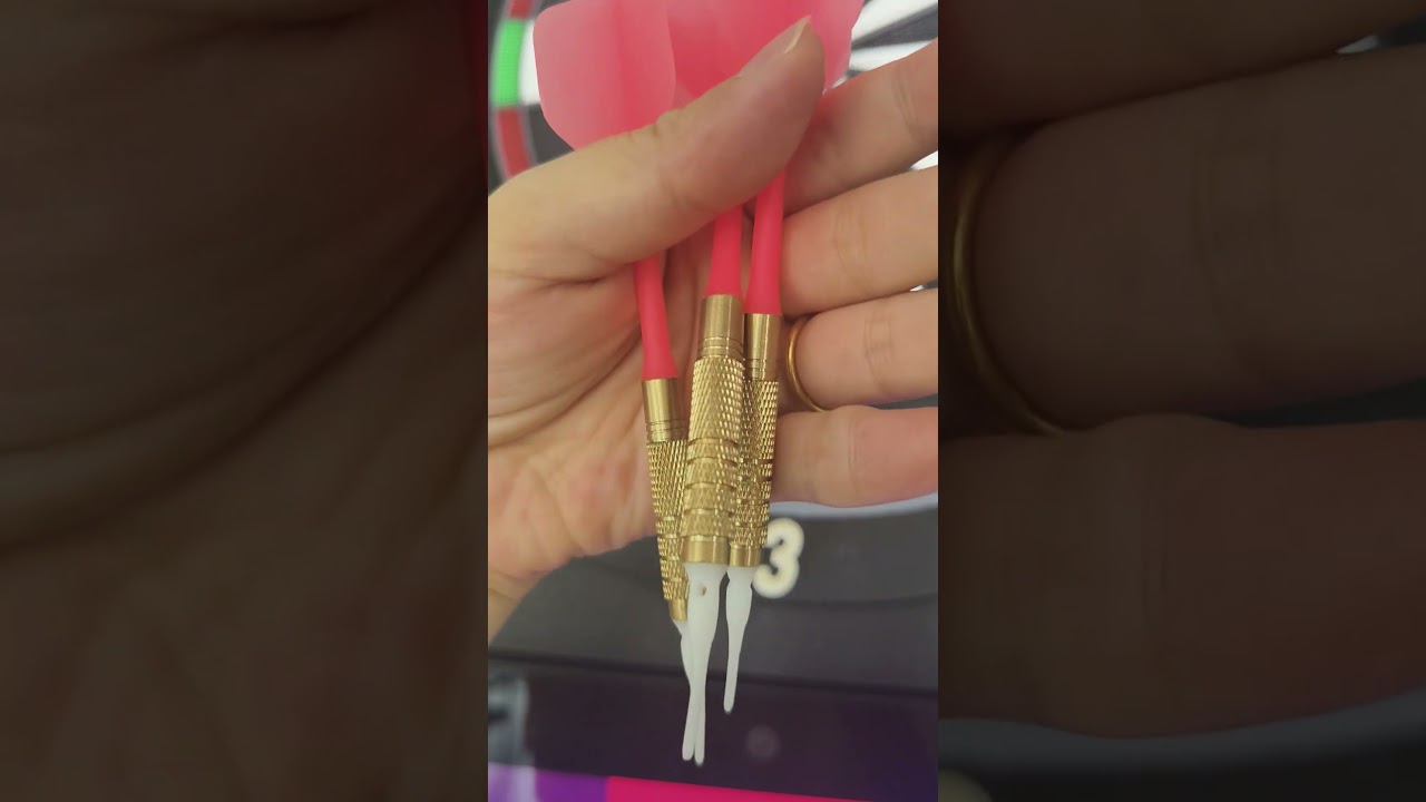 Plastic dart tip. Safe enough. 
