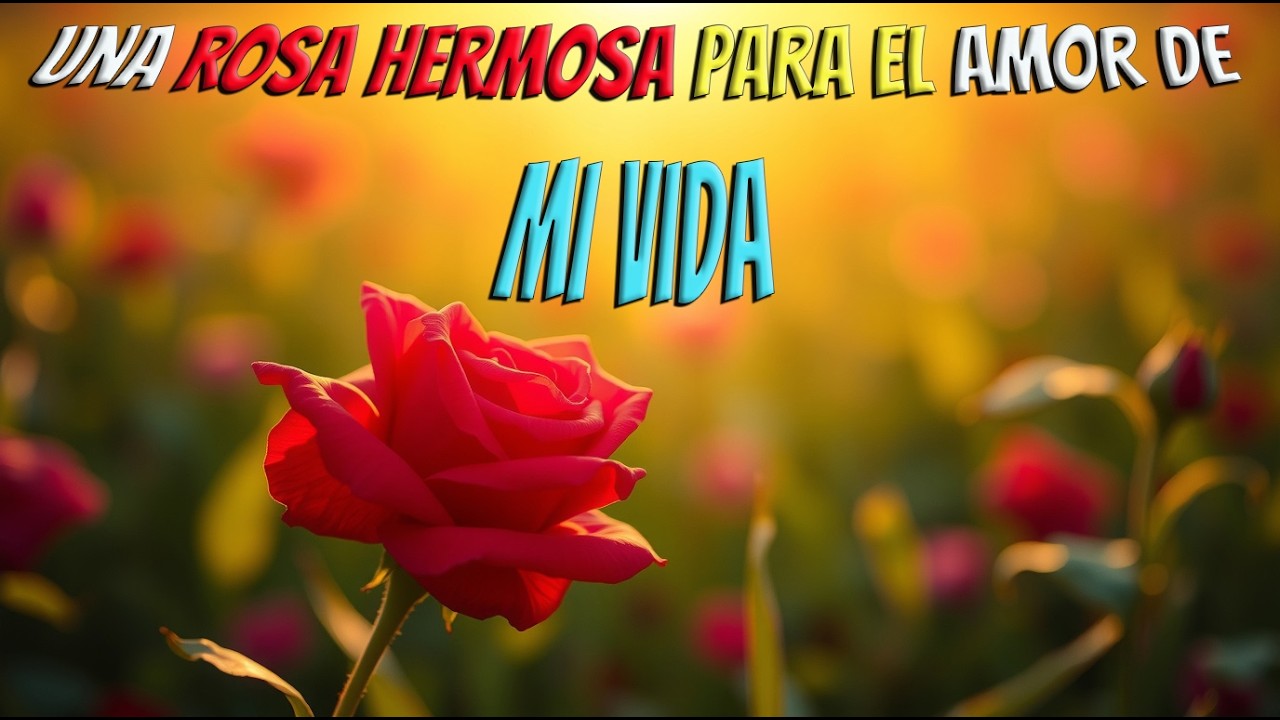 Una rosa para el amor de mi vida, hermosa cancion para dedicar