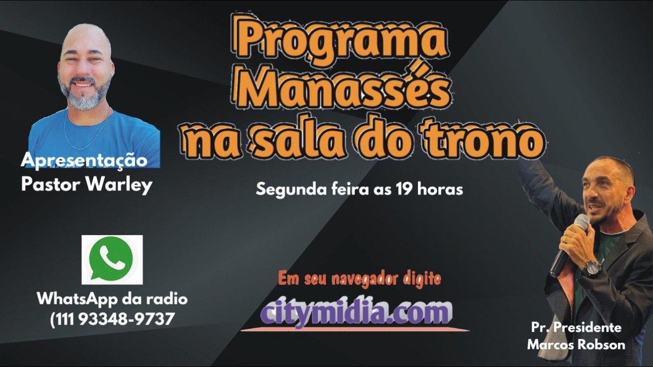 PROGRAMA MANASSÉS NA SALA DO TRONO --   09 -  03  - 2026