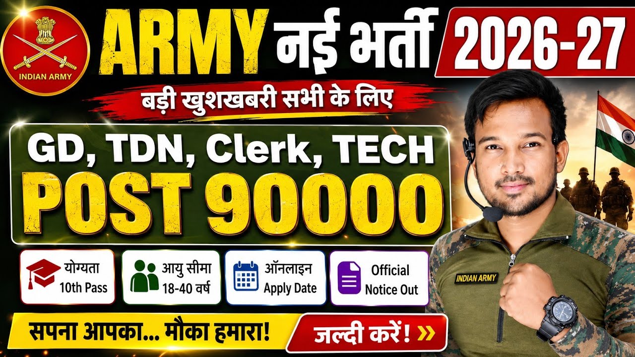 Army New Bharti 2026 🔥 Army New Vacancy 2026 | Indian Army Agniveer Recruitment 2026 | Apply Online