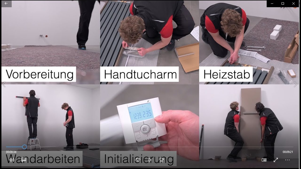 BEMM Design-Heizkörper Montage Plawa Softline bivalent HTH