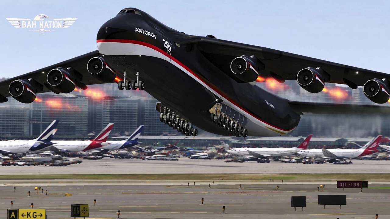 Antonow An-225 wzbił się pionowo w powietrze po 10 latach! Dym z silnika w samolocie X-Plane 11