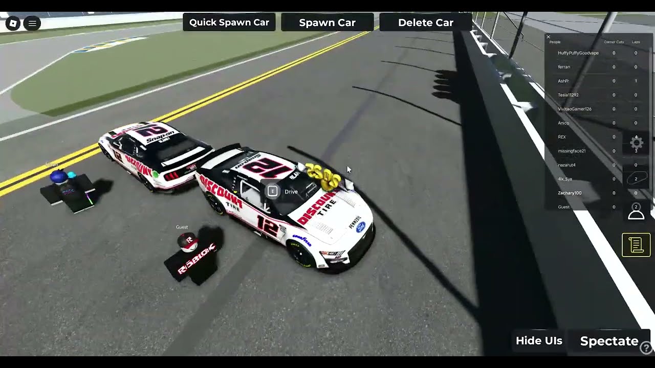 Roblox: New Video - Part 8 Of Racing Daytona Nascar Cars in 'Just Daytona'