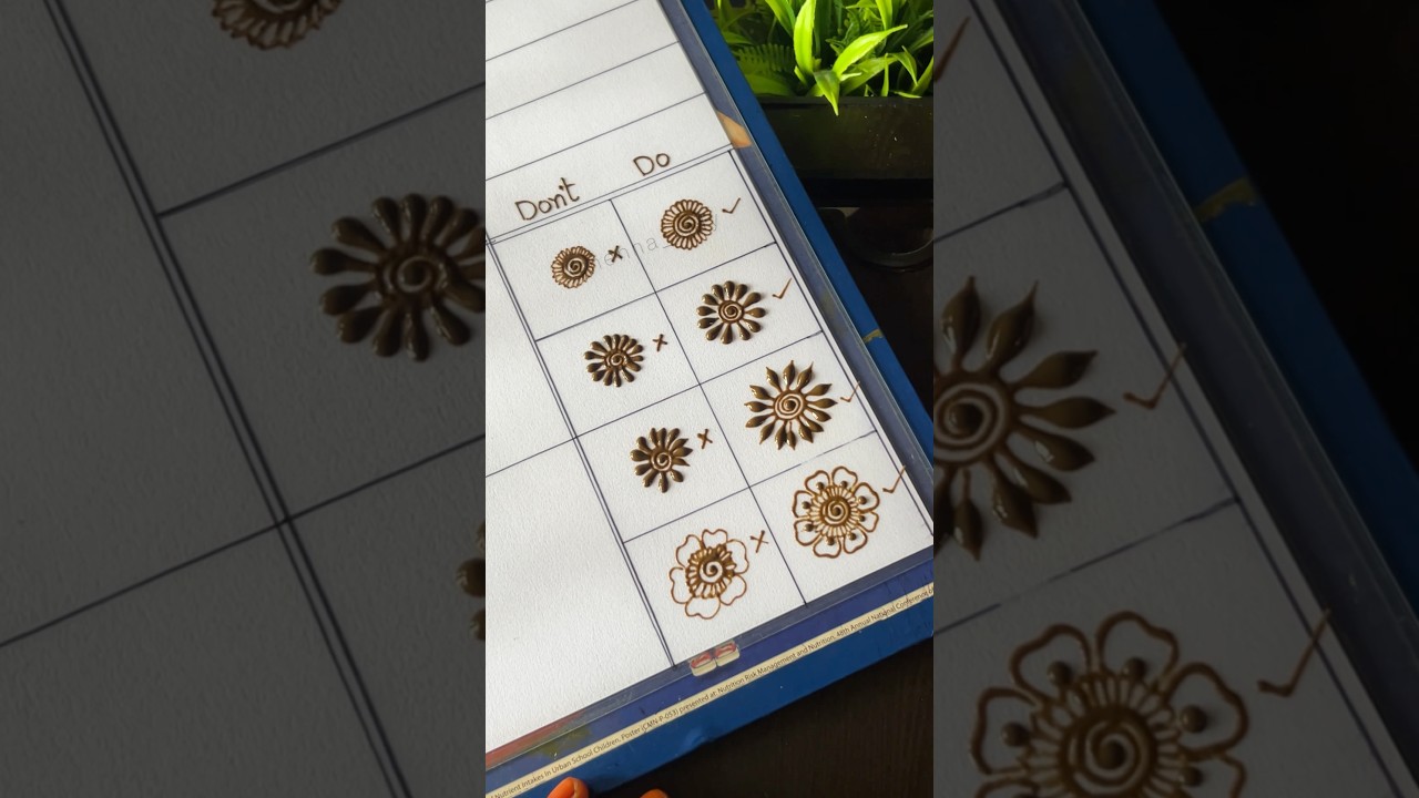 Don’t and Do in mehndi || basic flowers for beginners #mehndi #flower #art #shorts #ytshorts
