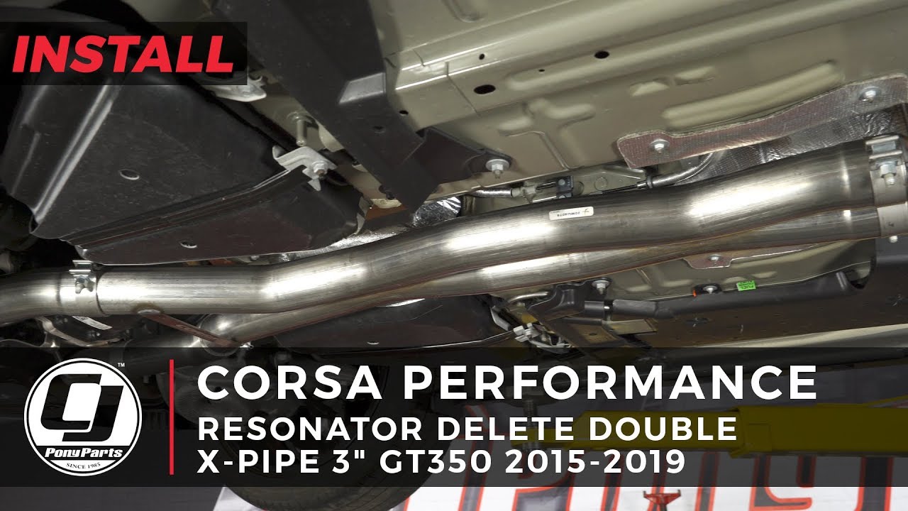Mustang GT350 Install: Corsa 3 inch Stainless Steel Double X-Pipe Resonator Delete