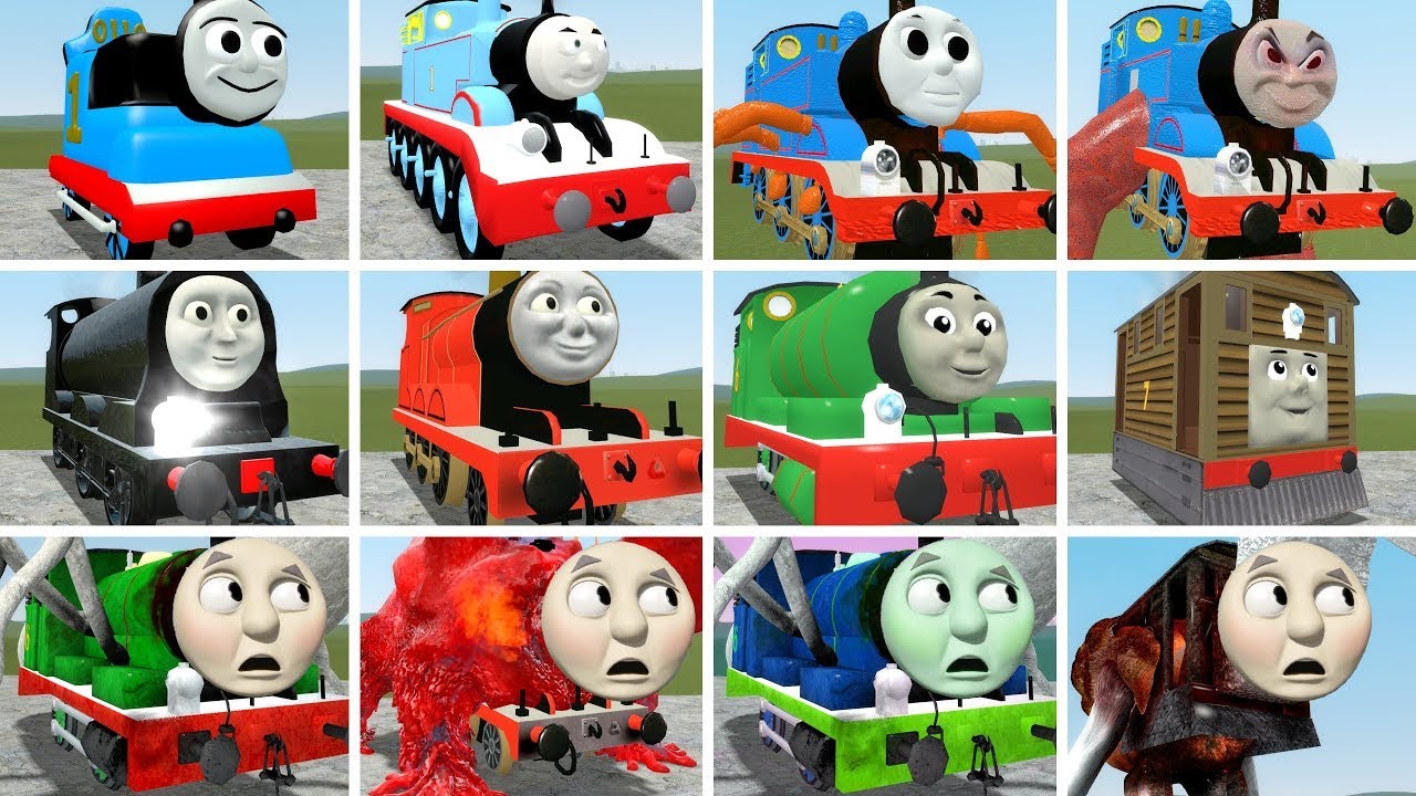 Train Monster Battle: Thomas The Train,James,Diesel,Gordon,Emily,Toby,Percy in Garry's Mod