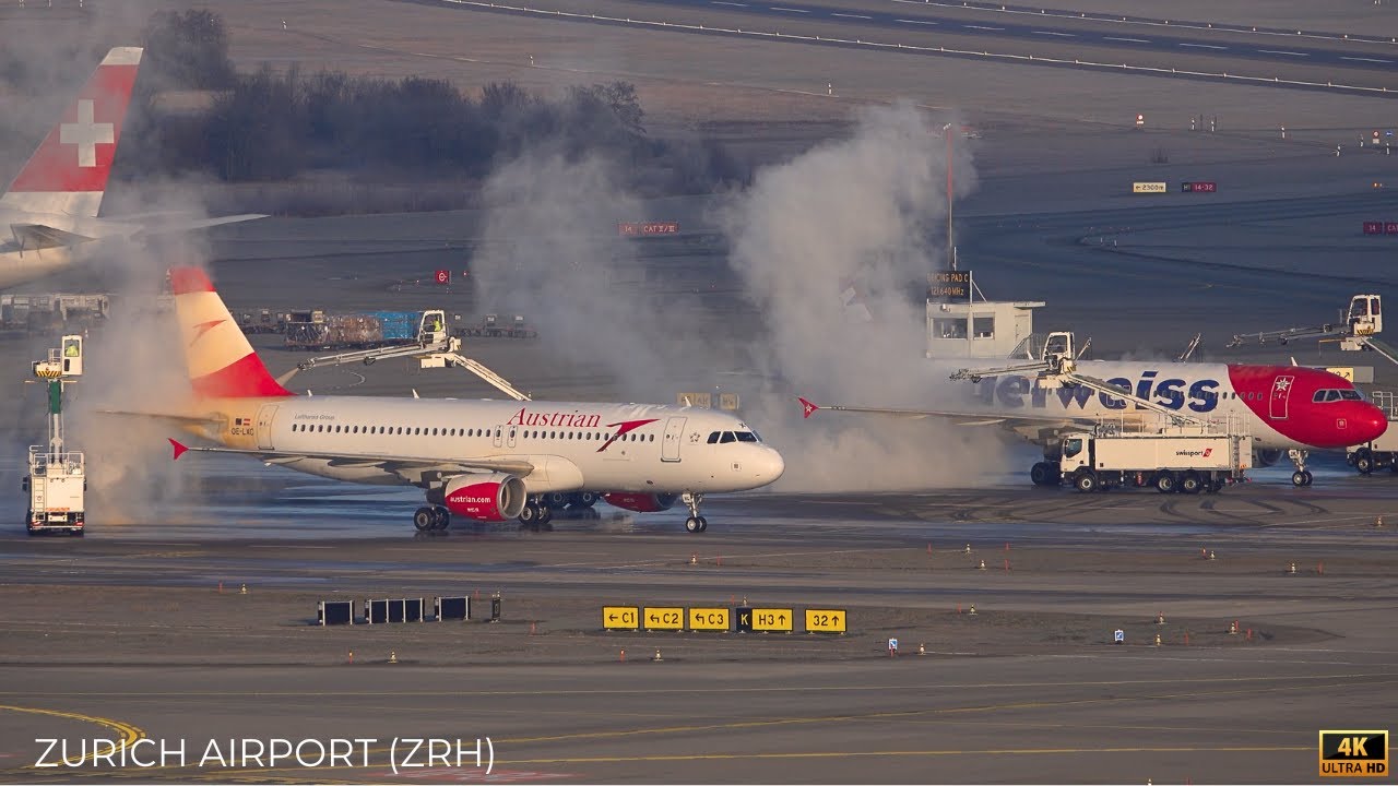 25 Minutes ZURICH Cold WINTER Morning Plane Spotting | Zurich Airport (ZRH/LSZH) 🇨🇭