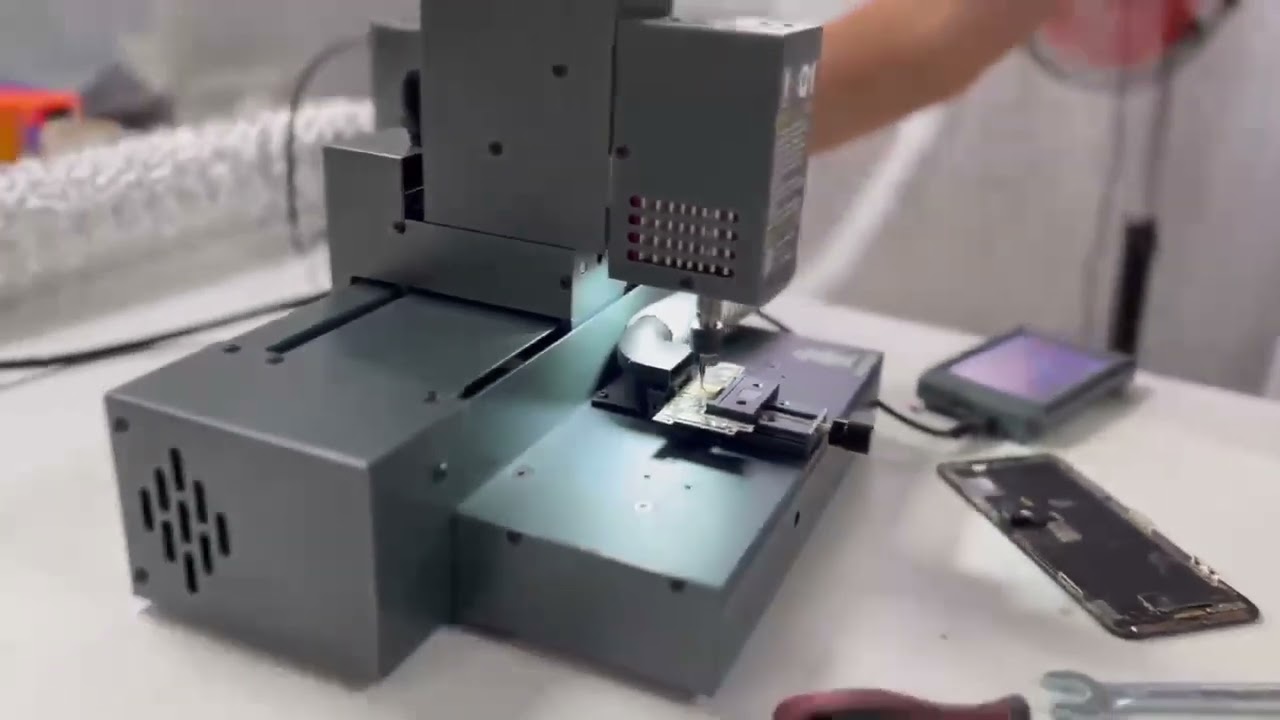 Mobile phone motherboard CPU modification, chip processing and polishing before production expansion