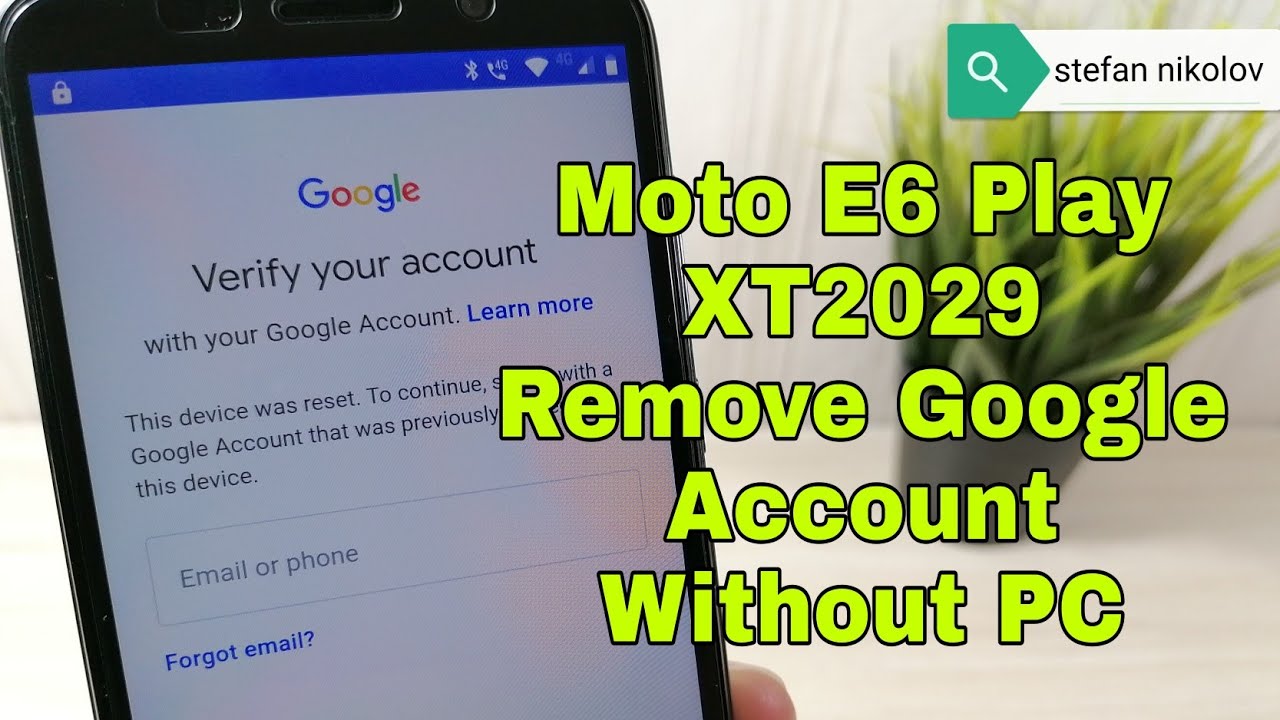 Motorola Moto E6 Play XT2029, Remove Google Account, Bypass FRP, Without PC!!!