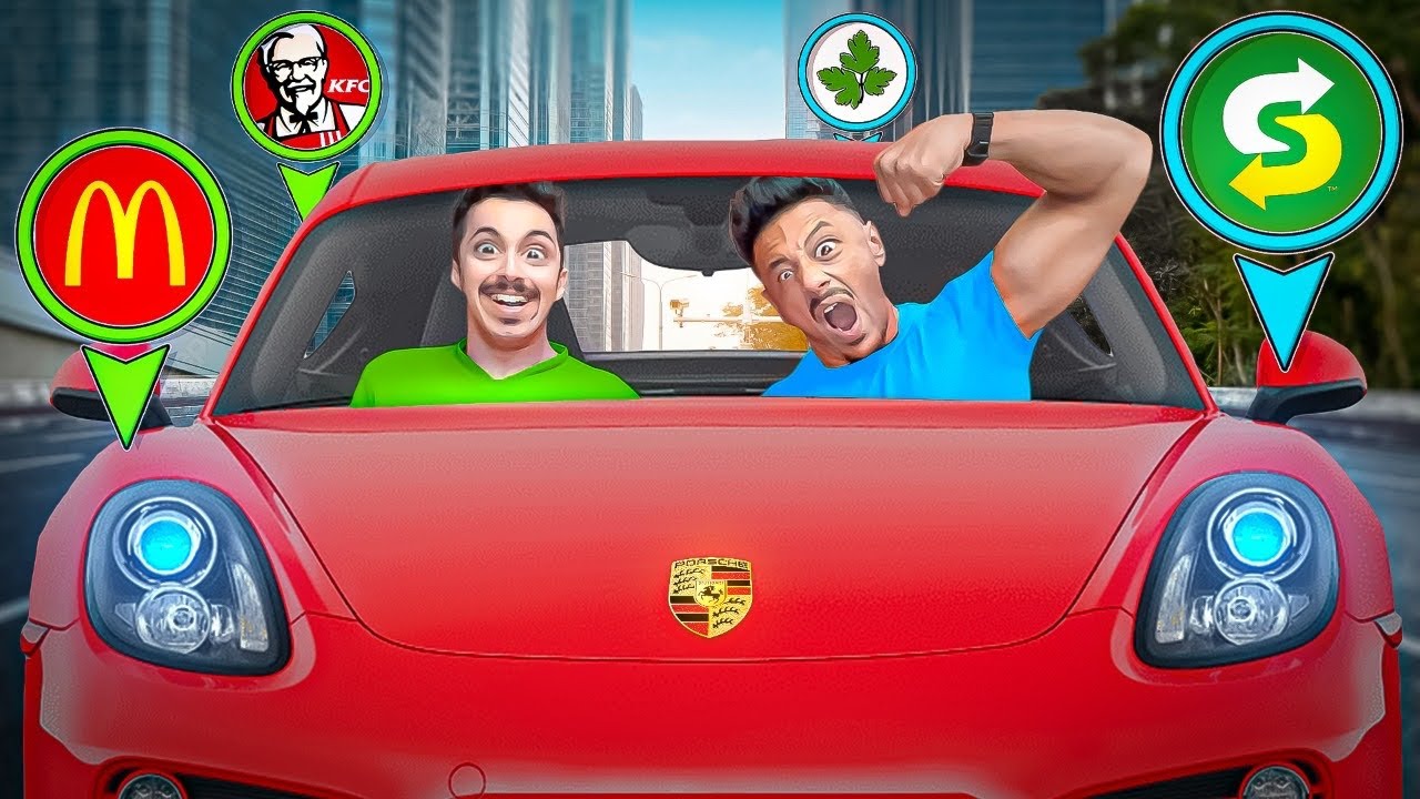 تحدينا مين يختار أفضل مطعم🍔 | اتضاربت مع الرجل المعضل💪🏼