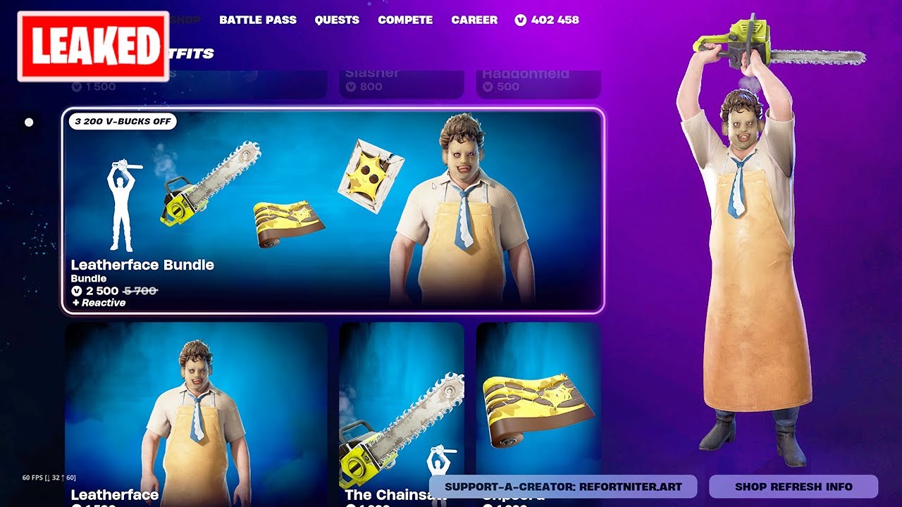 NEW Leatherface Bundle Item Shop | Fortnite x The Texas Chainsaw Massacre