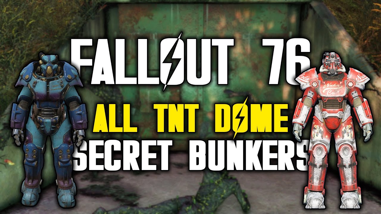 Fallout 76 - All 4 TNT Dome Secret Bunkers & How to Open Them (Black Mountain Ordnance Works)