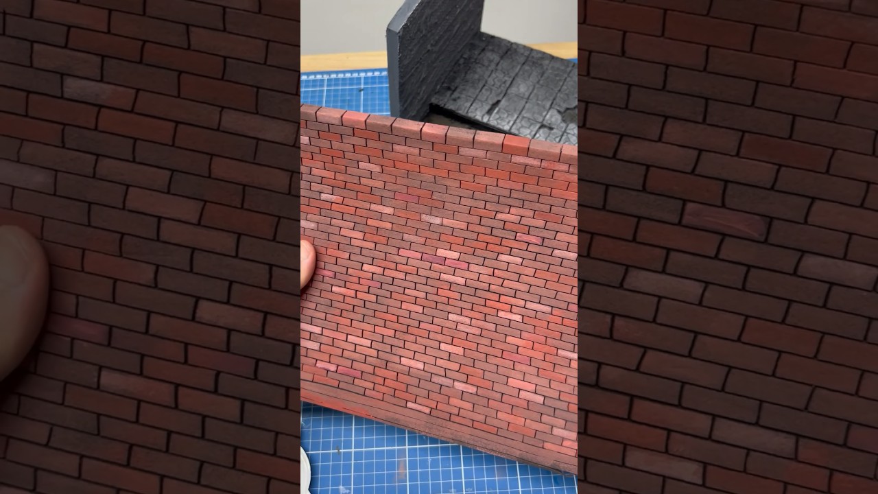 Como fazer parede de tijolinhos para maquetes e dioramas