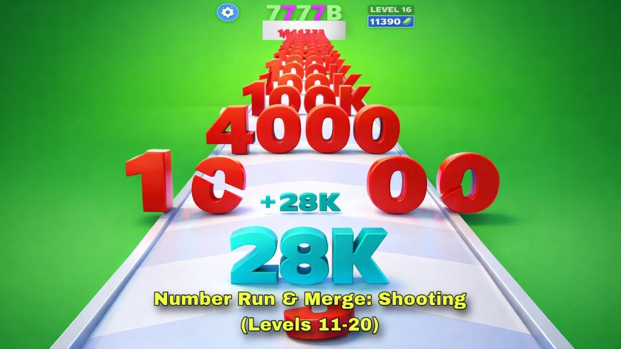 Number Run & Merge: Shooting - All Levels Gameplay Pop Pi (Levels 11-20)