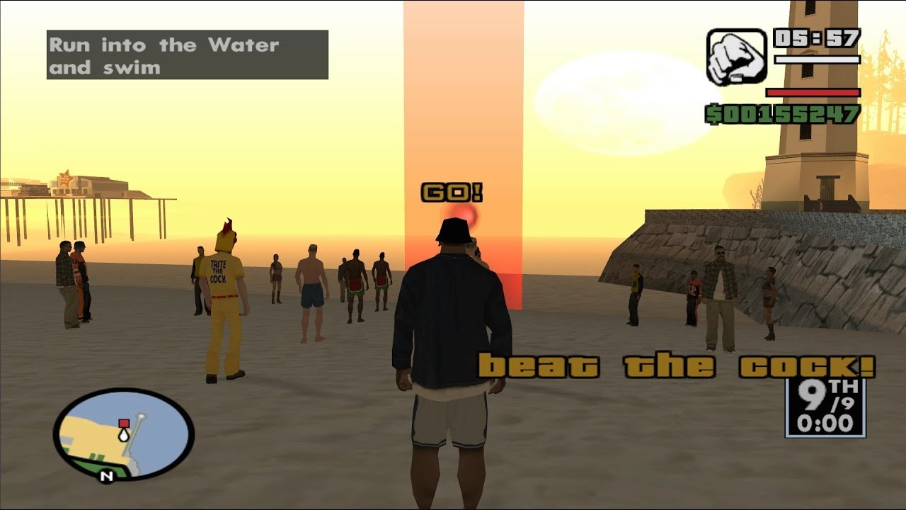 What happens if there's no water during the Beat The Cock Triathlon? Santa Maria Beach: Race 1
