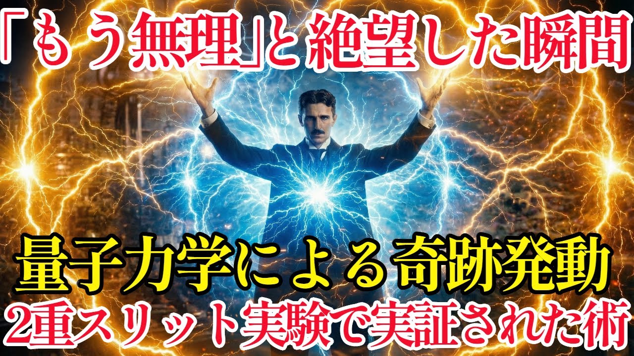 努力するほど叶わない理由。「もう無理」と絶望した瞬間に波動が変わり奇跡が起きる量子力学の仕組み。執着＝観測をやめれば現実は動き出す。脳科学的アプローチで解説する「最強の手放し術」【二コラ・テスラ】