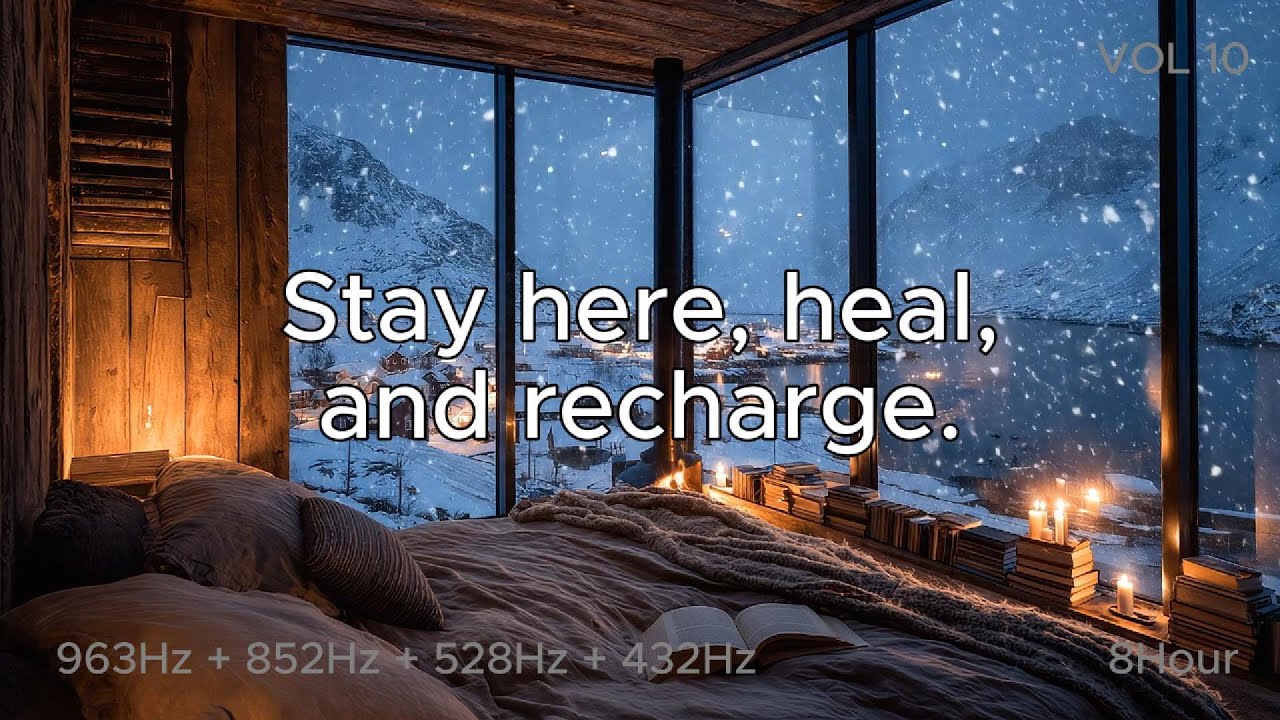 963Hz + 852Hz + 528Hz  + 432Hz Healing & Recharge Vol 10 #healing #recharge #deepsleep #8hourmusic