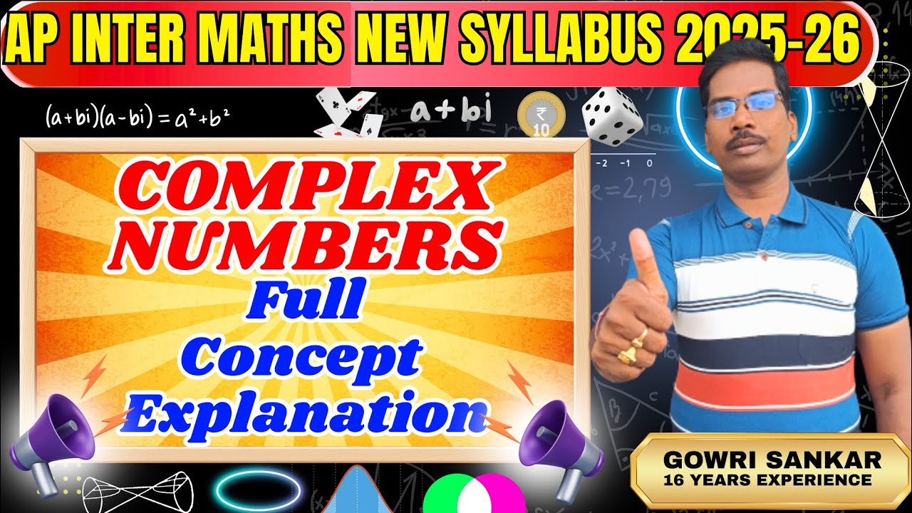 AP Intermediate Maths New Syllabus|| Chapter-4|| Complex Numbers Full Concept|| Must Watch Video ||