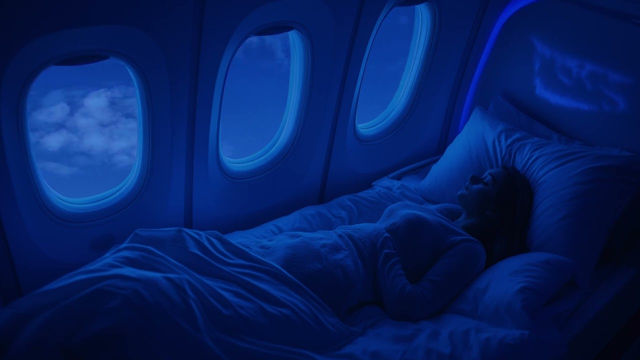 Airplane Cabin Flight Sounds 4K - recorded with GoPro | Nature Sounds For Sleeping