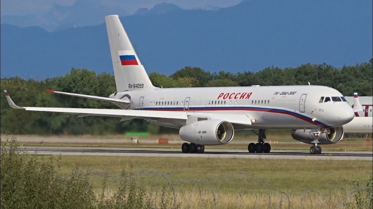 [FullHD] Russia Special Detachment Tupolev 204 takeoff at Geneva/GVA/LSGG