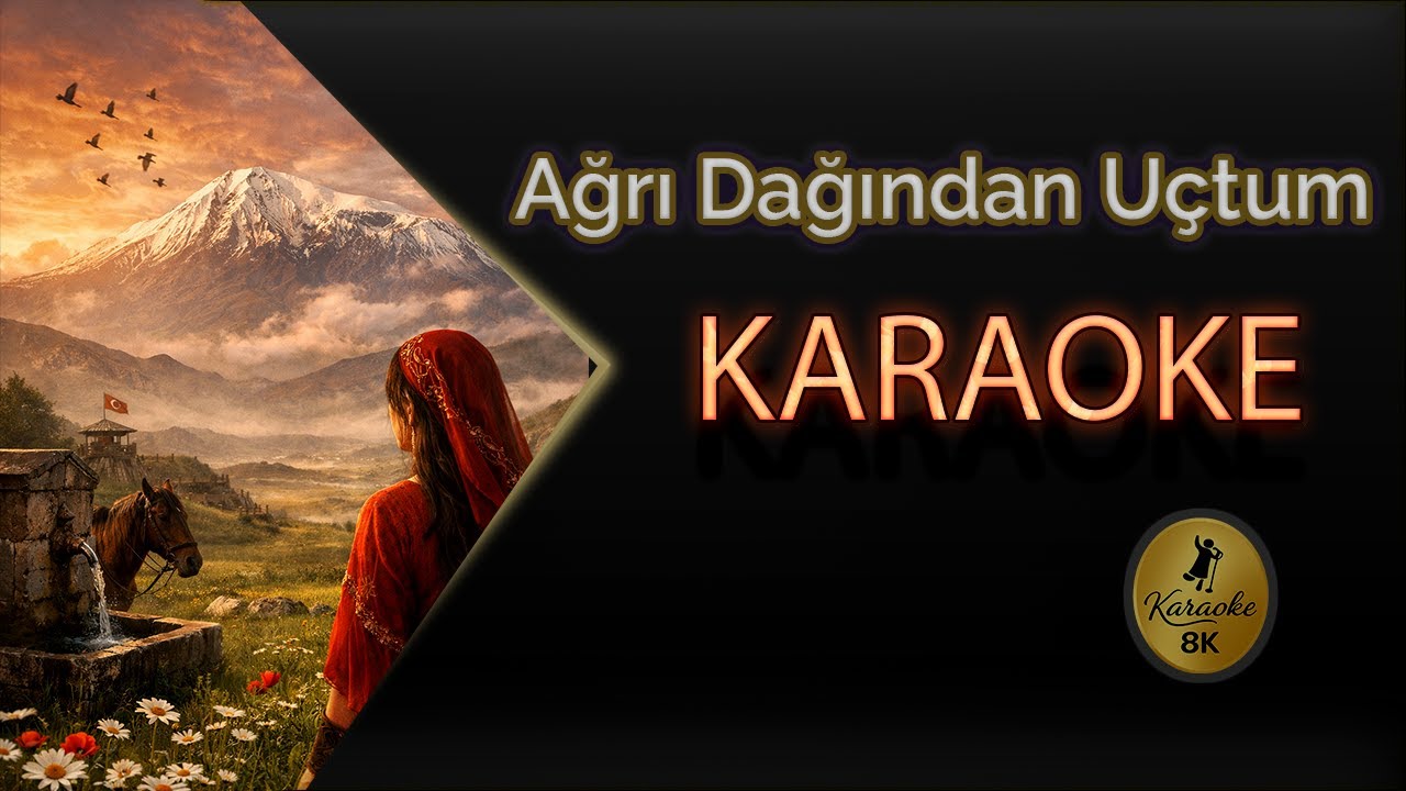 Ağrı Dağından Uçtum Karaoke 8k