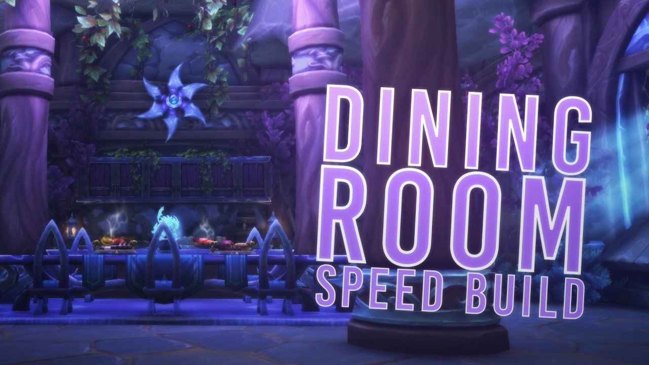 WoW Housing | Night Elven Dining Room Speed Build