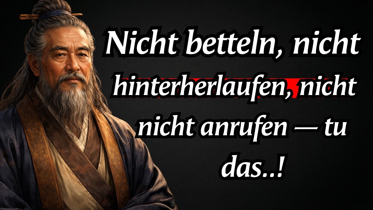 Nicht betteln, nicht hinterherlaufen, nicht anrufen — tu einfach das | Chinesische Sprichwörter