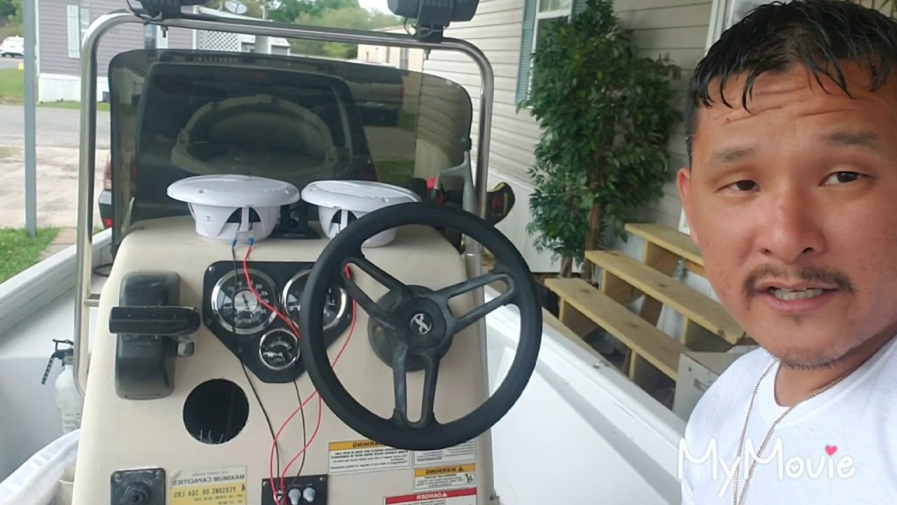 Connecting my BOSS radio in my Boat! Check it out!!!
