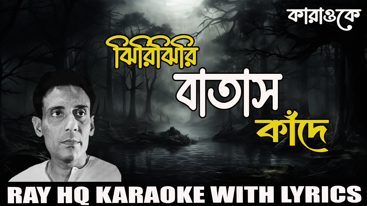 Jhiri Jhiri Batas Kande | ঝিরি ঝিরি বাতাস কাঁদে। KARAOKE WITH LYRICS #shyamalmitra #karaoke 